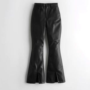 Hollister Ultra High Rise Leather Flare Pants